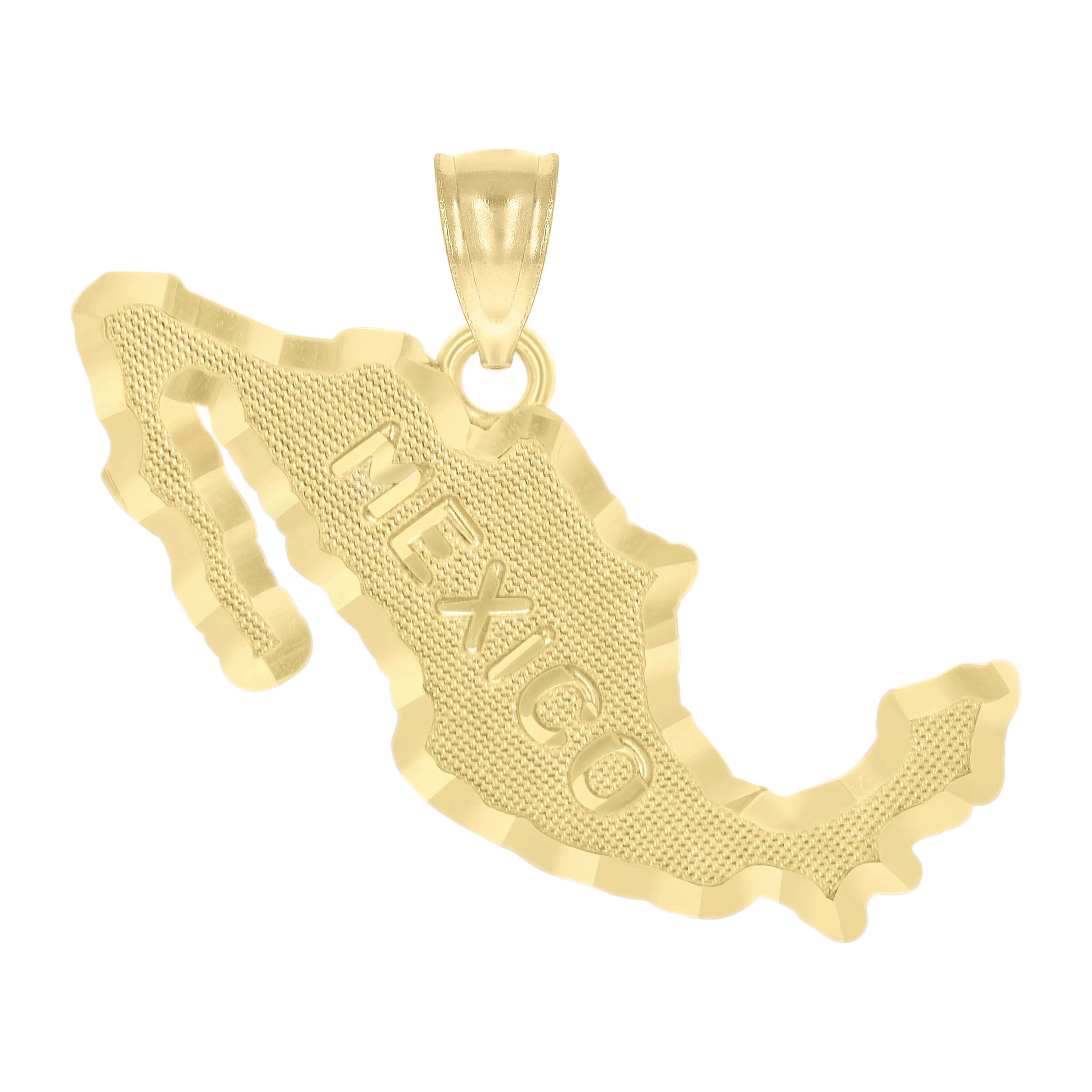10kt 10k Yellow Gold Womens Mexico Country Charm Pendant